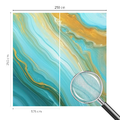 Stick-on wall mural with an abstract waves design