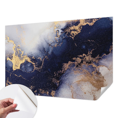Removable wall mural Navy blue waves