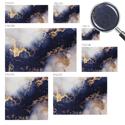 Removable wall mural Navy blue waves