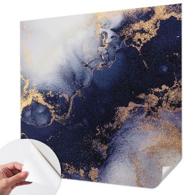 Removable wall mural Navy blue waves