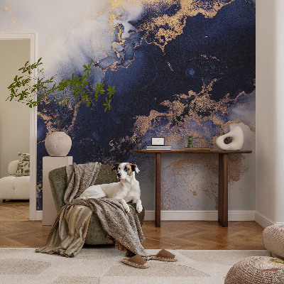 Removable wall mural Navy blue waves