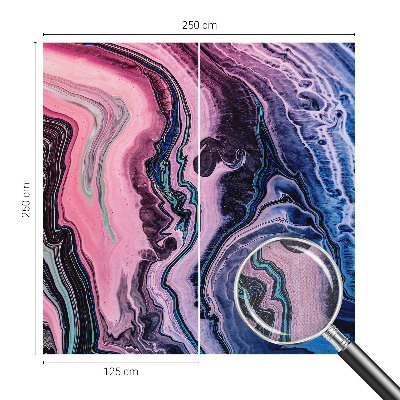 Removable wall mural wallpaper with colorful swirls