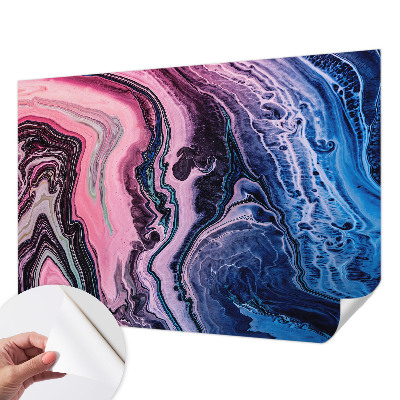 Removable wall mural wallpaper with colorful swirls