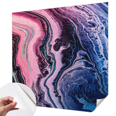 Removable wall mural wallpaper with colorful swirls