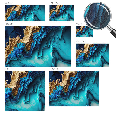 Peel and stick wall mural for kids' room with an energy waves design