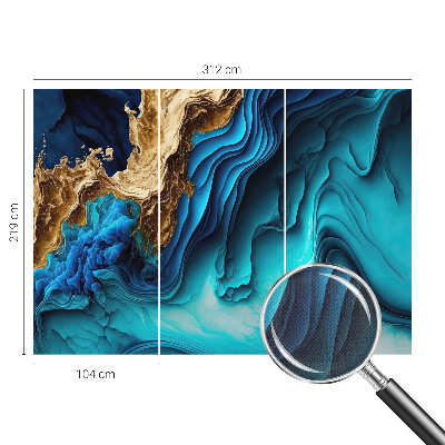 Peel and stick wall mural for kids' room with an energy waves design