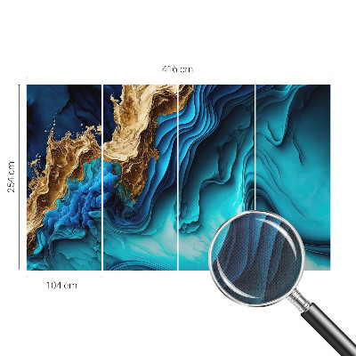 Peel and stick wall mural for kids' room with an energy waves design