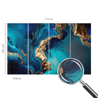 Peel and stick wall mural with a colorful abstract design suitable for a bedroom