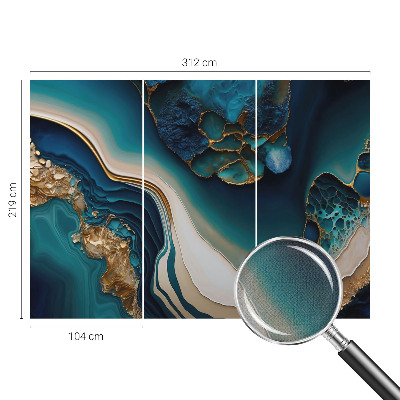 3D wall mural with a colorful abstract design