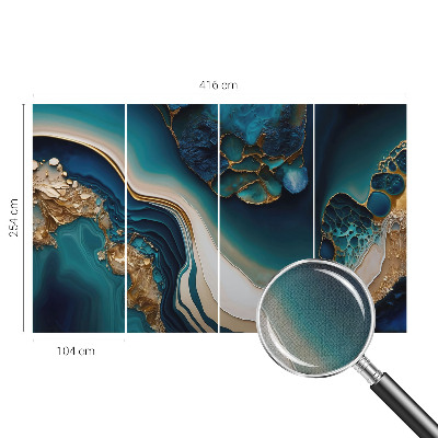3D wall mural with a colorful abstract design