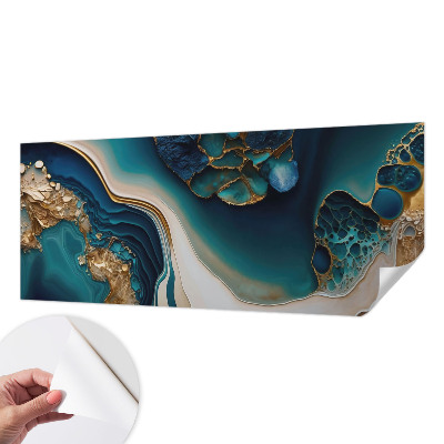 3D wall mural with a colorful abstract design