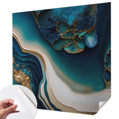 3D wall mural with a colorful abstract design