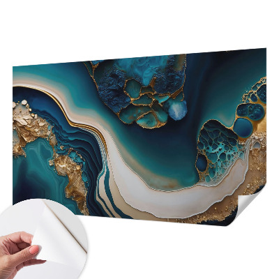 3D wall mural with a colorful abstract design