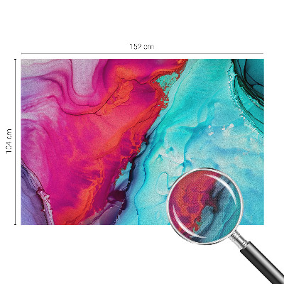 3D photo wallpaper mural with a colorful wave design