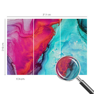 3D photo wallpaper mural Colorful wave