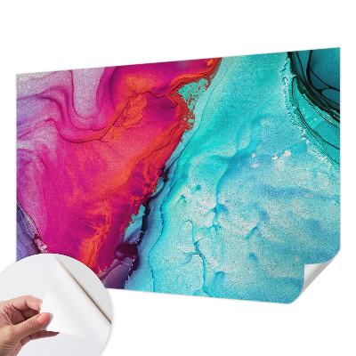 3D photo wallpaper mural Colorful wave