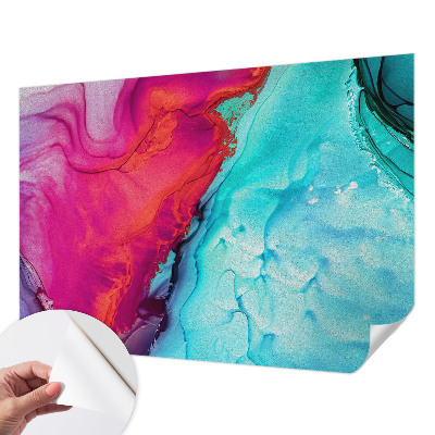 3D photo wallpaper mural Colorful wave