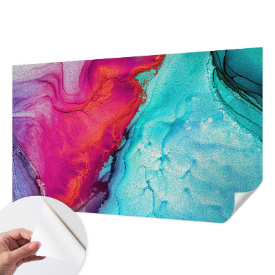 3D photo wallpaper mural Colorful wave