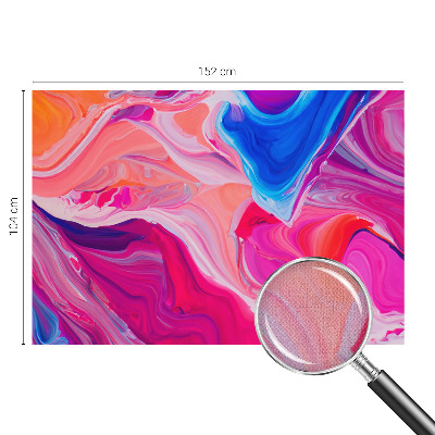 Nursery wall mural with a liquid waves design