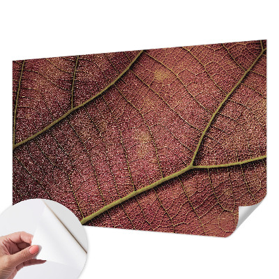 Baby room wall mural with a leafy texture