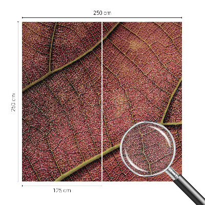 Baby room wall mural with a leafy texture
