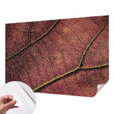 Baby room wall mural with a leafy texture