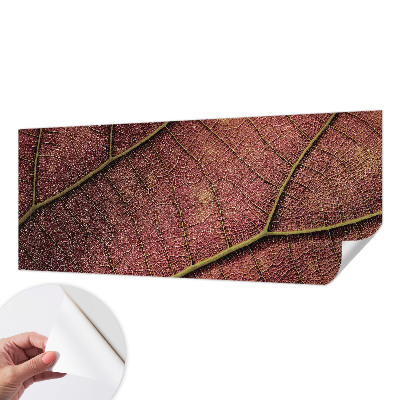 Baby room wall mural with a leafy texture