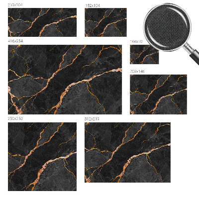 Peel and stick wall mural with marble vein pattern