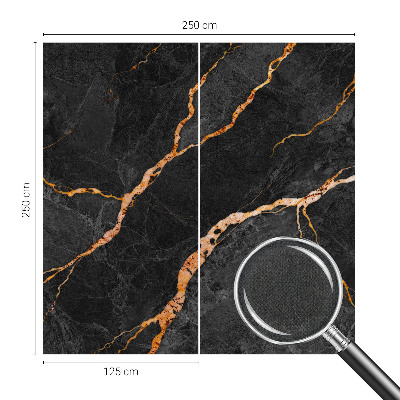 Peel and stick wall mural with marble vein pattern