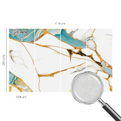 Peel and stick wallpaper mural with an elegant marble design