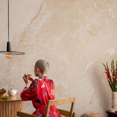 Stick-on wall mural with a natural stone look
