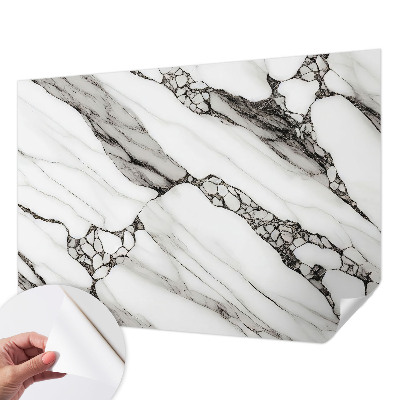 Removable wall mural with a stone pattern