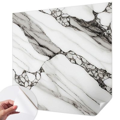 Removable wall mural with a stone pattern