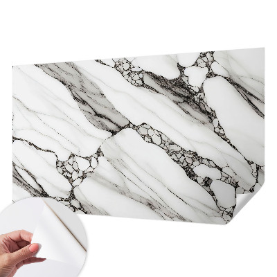 Removable wall mural with a stone pattern