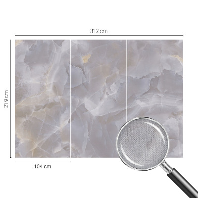 Peel and stick wall mural for living room with a marble waves design
