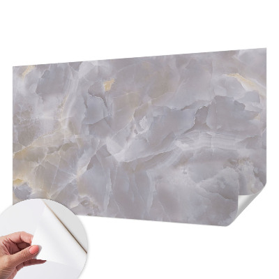 Peel and stick wall mural for living room Marble waves