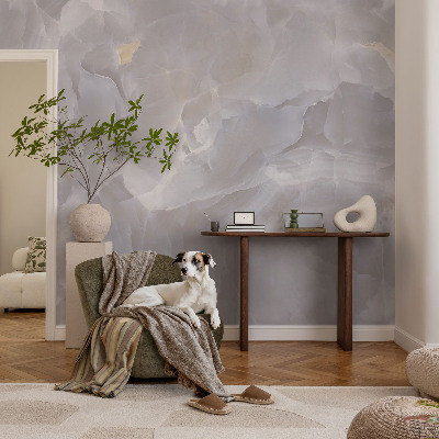 Peel and stick wall mural for living room Marble waves