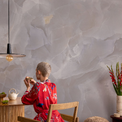 Peel and stick wall mural for living room Marble waves