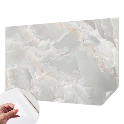 Peel and stick wall mural for bedroom with a marble texture