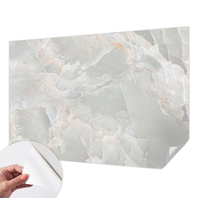 Peel and stick wall mural for bedroom with a marble texture