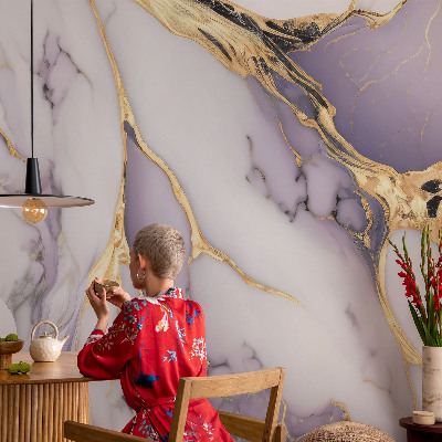 3D photo wallpaper mural with an abstract marble design