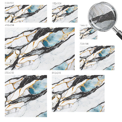 Nursery wall mural with an elegant marble design