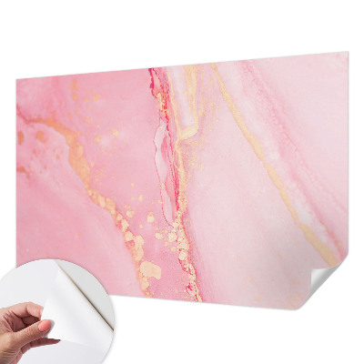 Children's wall mural with a pastel abstract design
