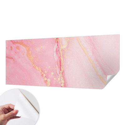 Children's wall mural with a pastel abstract design