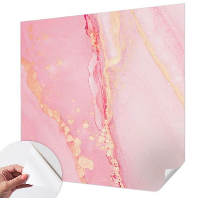 Children's wall mural with a pastel abstract design