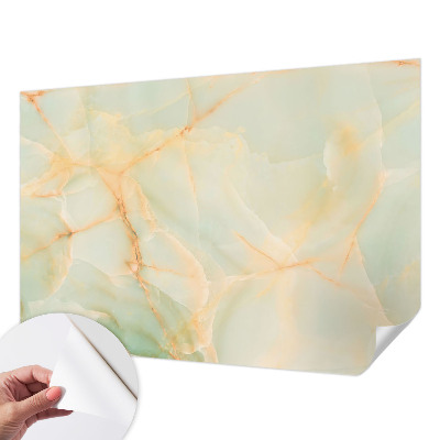 Baby room wall mural with a marble elegance design