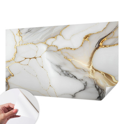 Peel and stick wallpaper mural with a marble elegance design
