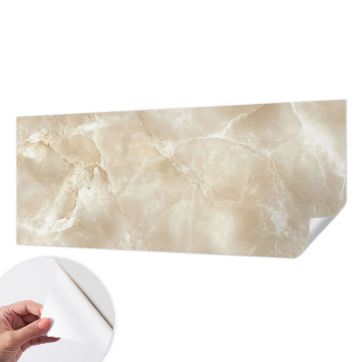 Peel and stick wall mural with a natural stone look