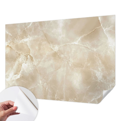Peel and stick wall mural with a natural stone look