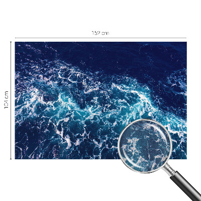 Self-adhesive wall mural featuring sea waves
